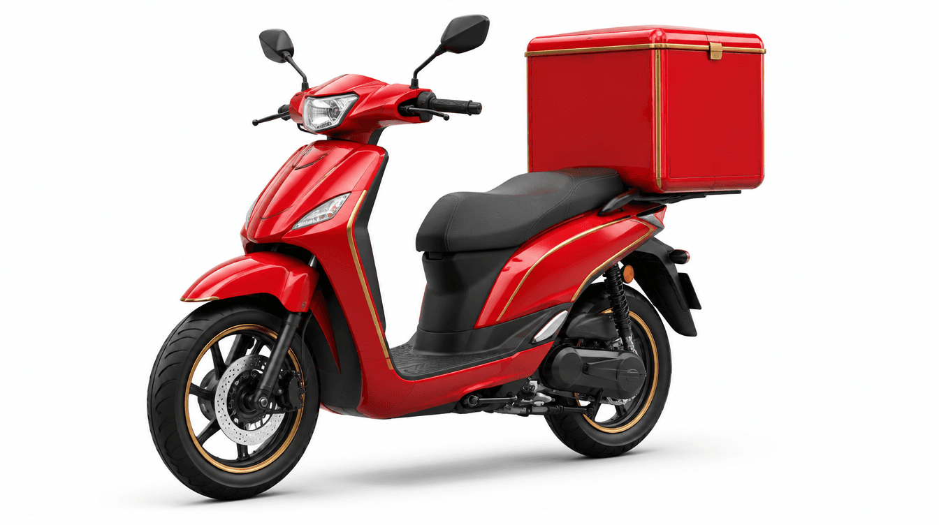 Red moped